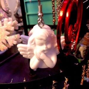 Angel Face Drop Earrings